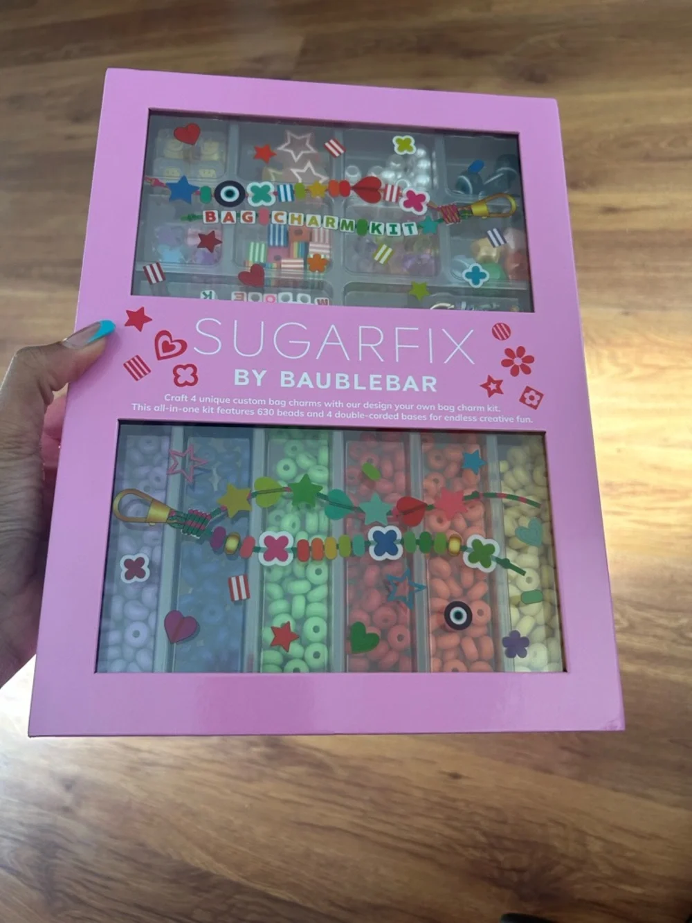 BaubleBar Sugarfix Multicolor Bead & Bag Charm Kit - Pink Box